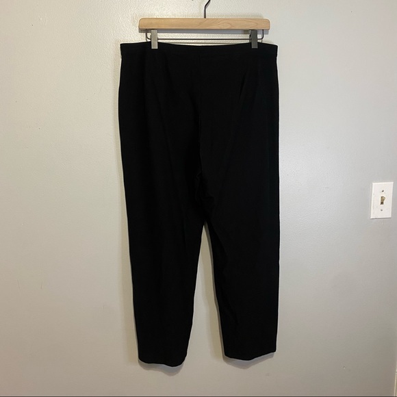 Eileen Fisher Pants Pull On Women Sz Large Black Viscose Nylon Spandex Blend - Picture 6 of 8